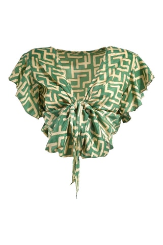 Crop top - Beige e verde