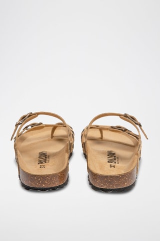 Sandalen Camel en Zwart