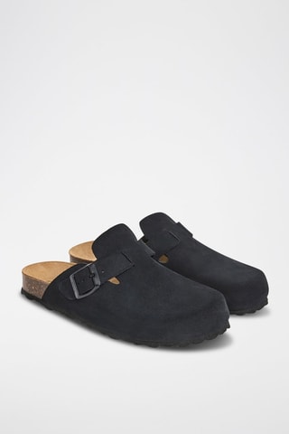 Nubuck Clogs Rosso Zwart