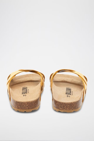 Leren Slippers - Geel