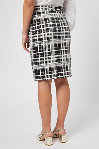 Falda recta de talle alto - Harmont & Blaine - Blanco y negro