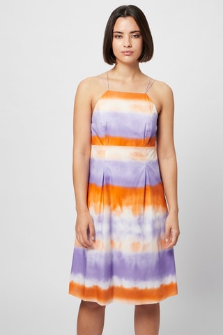 Vestido evasé - Harmont & Blaine - Blanco, naranja y violeta