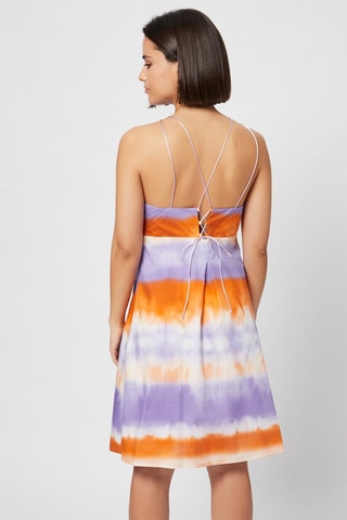 Vestido evasé - Harmont & Blaine - Blanco, naranja y violeta