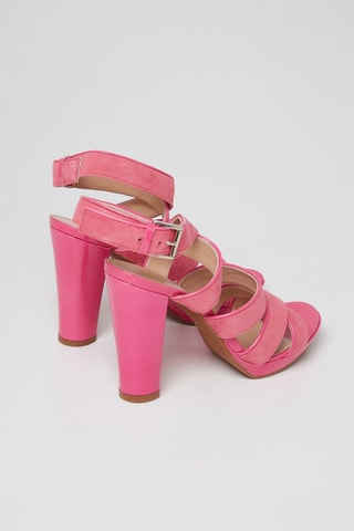 Sandalias de nobuk de tacón - Harmont & Blaine - Fucsia