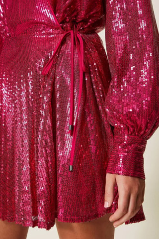 Vestido cruzado - Twinset - Rojo