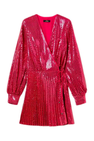 Vestido cruzado - Twinset - Rojo