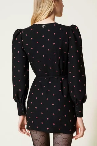 Vestido cruzado - Twinset - Negro
