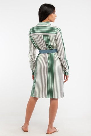 Vestido recto - Harmont & Blaine - Blanco, negro y verde