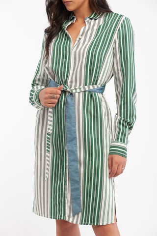 Vestido recto - Harmont & Blaine - Blanco, negro y verde
