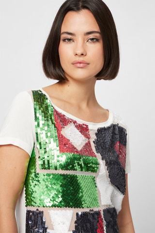 Camiseta - Harmont & Blaine - Blanco, negro y rojo