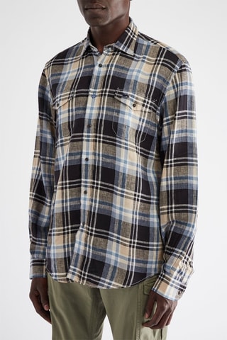 Camisa de lino - Harmont & Blaine - Azul marino