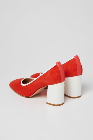 Zapatos de nobuk de tacón - Harmont & Blaine - Blanco y rojo