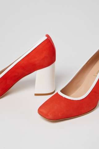 Zapatos de nobuk de tacón - Harmont & Blaine - Blanco y rojo