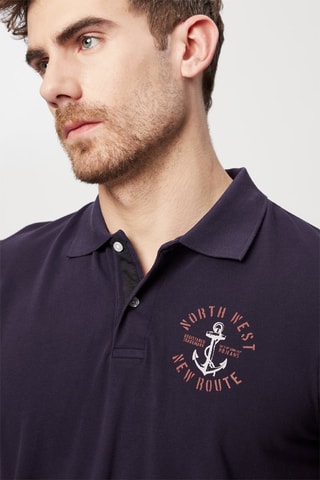 Polo - Harmont & Blaine Jeans - Blanco, rojo y azul
