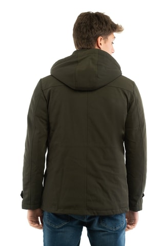 Chaqueta con capucha - Rojo y verde