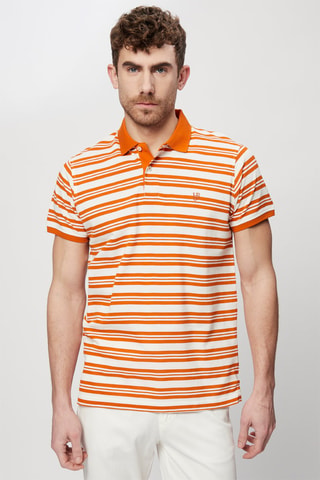 Polo - Harmont & Blaine Jeans - Blanco y naranja