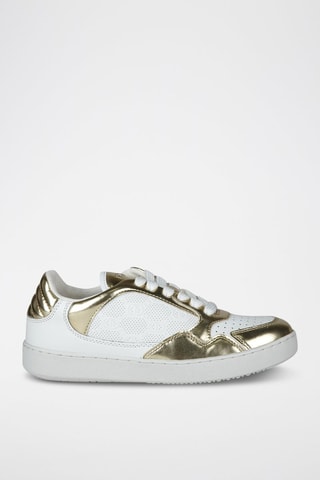 Zapatillas - Blanco y dorado