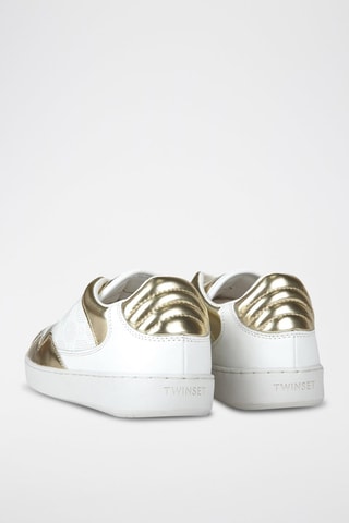 Zapatillas - Blanco y dorado