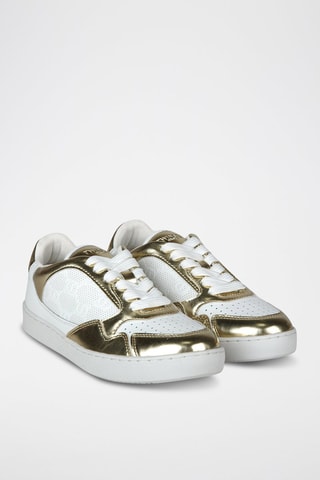 Zapatillas - Blanco y dorado