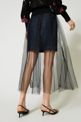 Falda larga - Twinset - Negro