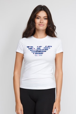 Camiseta - Blanco y azul