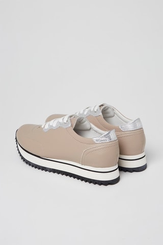Zapatillas de piel - Harmont & Blaine - Beige y plateado