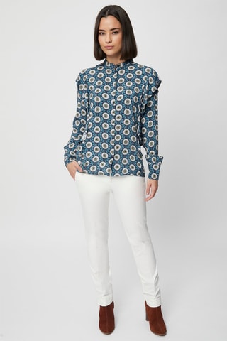 Camisa - Harmont & Blaine - Blanco, azul y amarillo