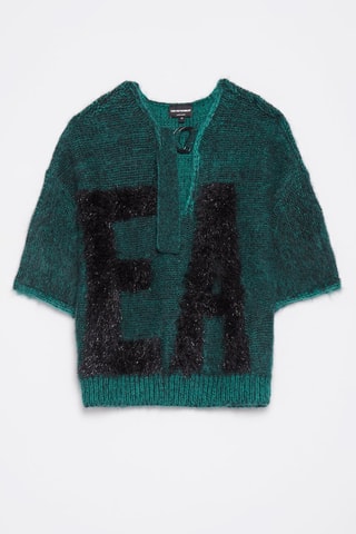 Jersey de mohair y lana - Negro y verde