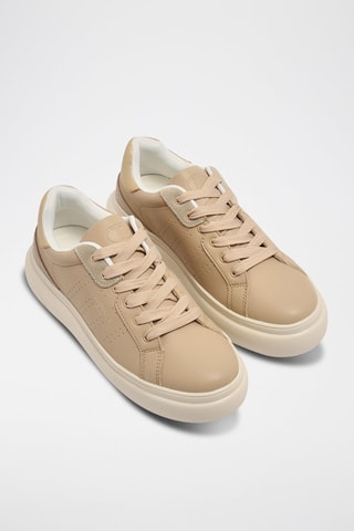 Zapatillas de piel - Beige