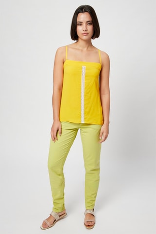 Top de seda - Harmont & Blaine - Blanco y amarillo