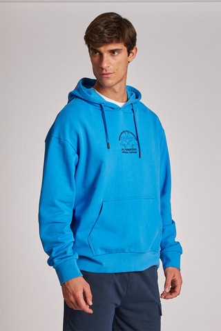 Sudadera polar con capucha - Azul