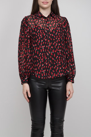 Camisa - Blanco, negro y rojo
