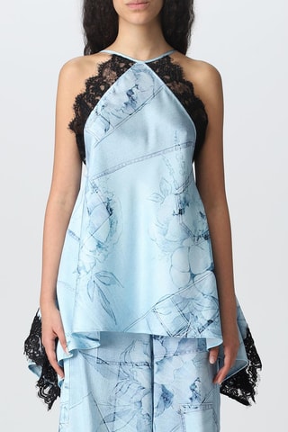 Top - Negro y azul