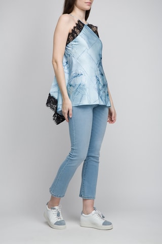 Top - Negro y azul