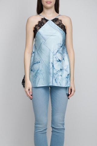 Top - Negro y azul