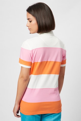 Polo - Harmont & Blaine - Blanco, naranja y rosa