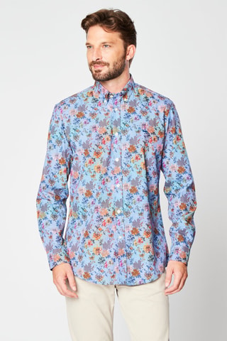 Camisa - Harmont & Blaine - Rojo, azul y naranja