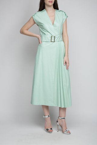 Vestido midi - Azul y verde
