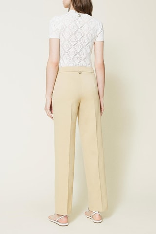 Pantalón wide leg - Blanco