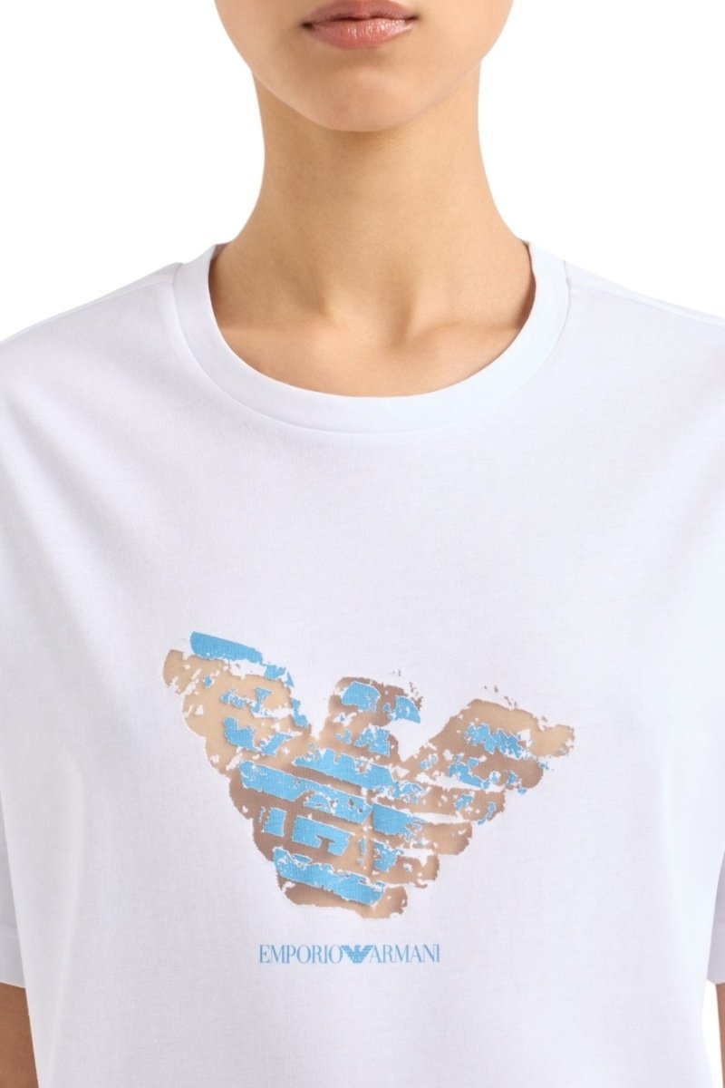 Camiseta - Blanco y azul