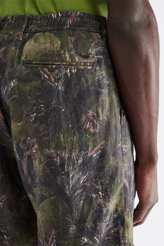 Bermudas de lino - Harmont & Blaine - Negro y verde