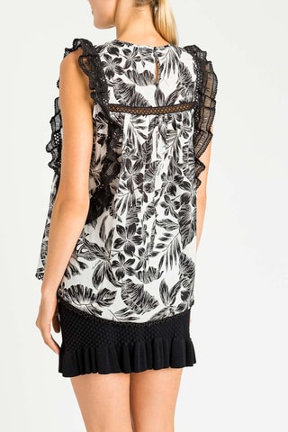Top - Preto - Branco e preto