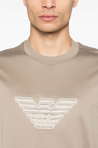 Camiseta - Blanco y beige