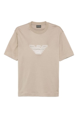 Camiseta - Blanco y beige