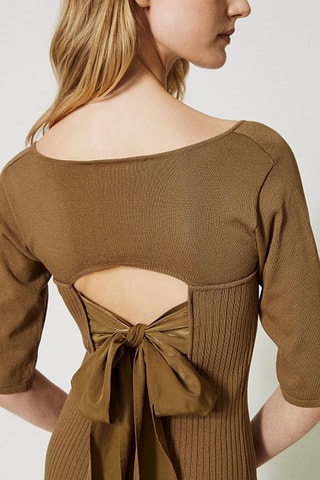 Vestido midi - Marrón