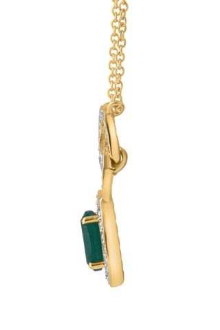 Collar - Oro amarillo, ónice y diamantes