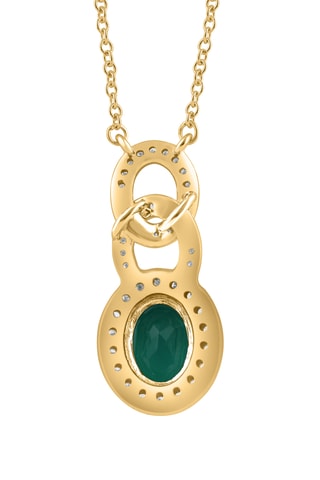 Collar - Oro amarillo, ónice y diamantes
