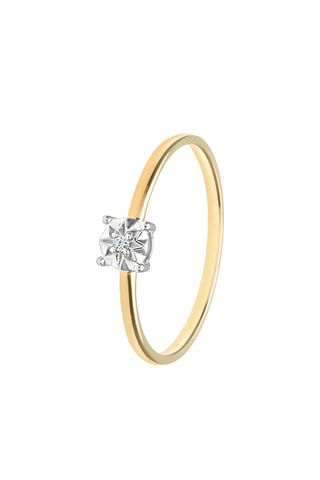 Solitario - Oro amarillo y diamante