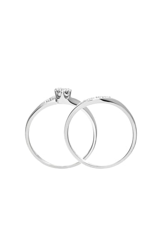 2 alianzas -  Oro blanco y diamantes