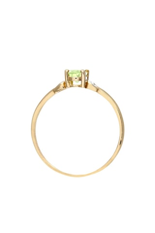Anillo Oro amarillo, oro blanco y peridoto